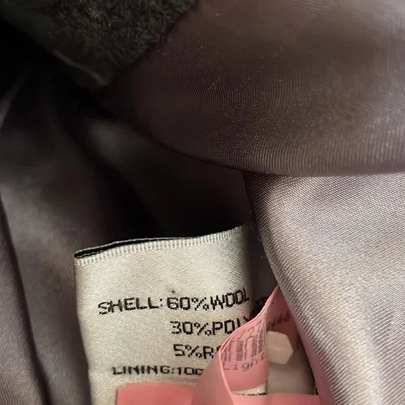 Kenneth Cole Pea Coat Womens 10 Gray Button Up Wool Preppy Classic Ladies - Picture 10 of 11